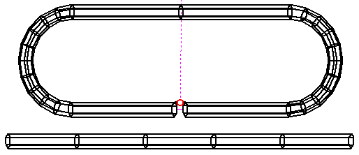 Пример внешней сегментации скруглений петлевого вибратора